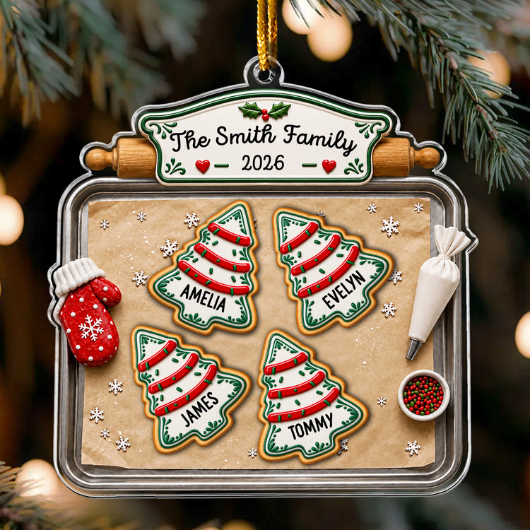 Custom Name Family Baking Sugar Cookie Christmas Decor - Personalized Ornament 2