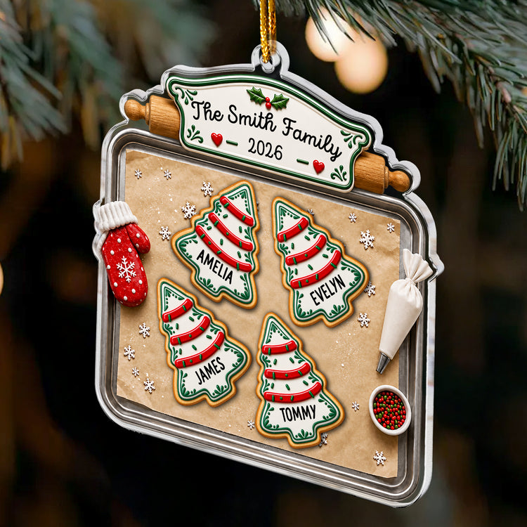 Custom Name Family Baking Sugar Cookie Christmas Decor - Personalized Ornament 4