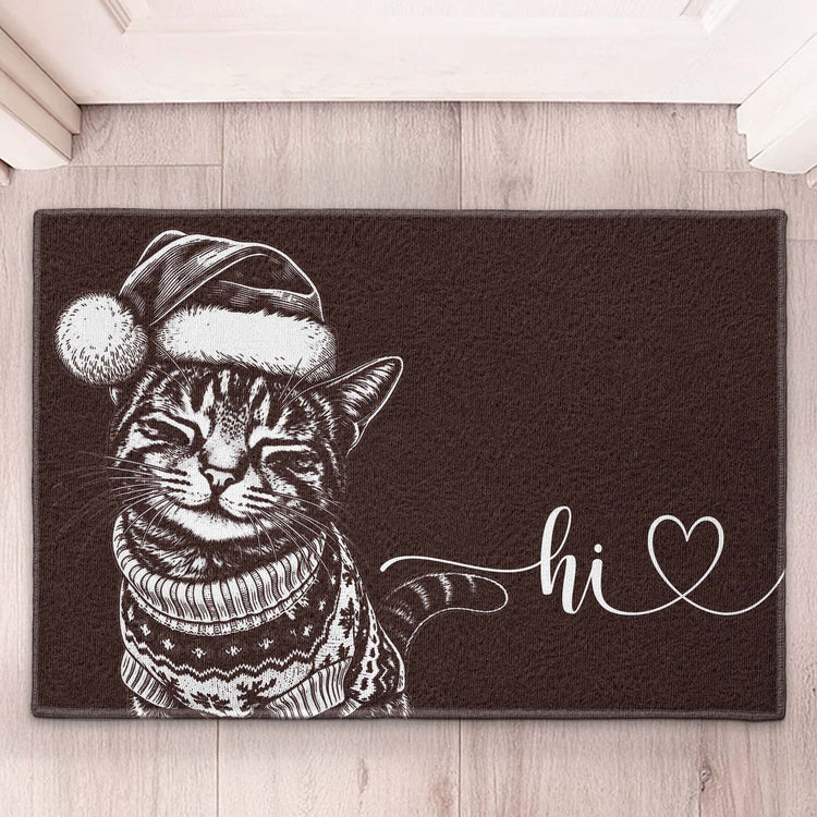 Custom Pet Portrait Sketch Art Christmas Gifts For Pet Lovers - Personalized Doormat 2