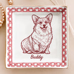 Custom Pet Portrait Sketch Art Ring Dish Gifts For Pet Lovers, Gifts For Women - Personalized Jewelry Dish 2