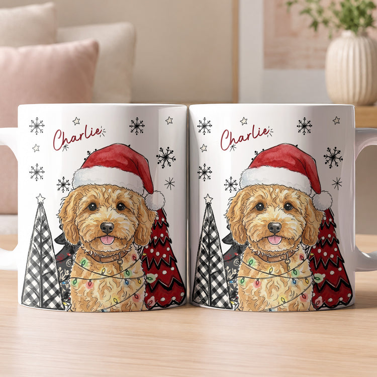 Custom Pet Portrait Watercolor Christmas Gift For Pet Lovers - Personalized Mug 2