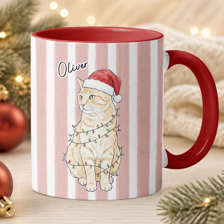 Custom Pet Portrait Watercolor Christmas Gift For Pet Lovers - Personalized Mug 3
