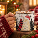 Custom Pet Portrait Watercolor Enamel Mug Christmas Gift - Personalized Mugs 4