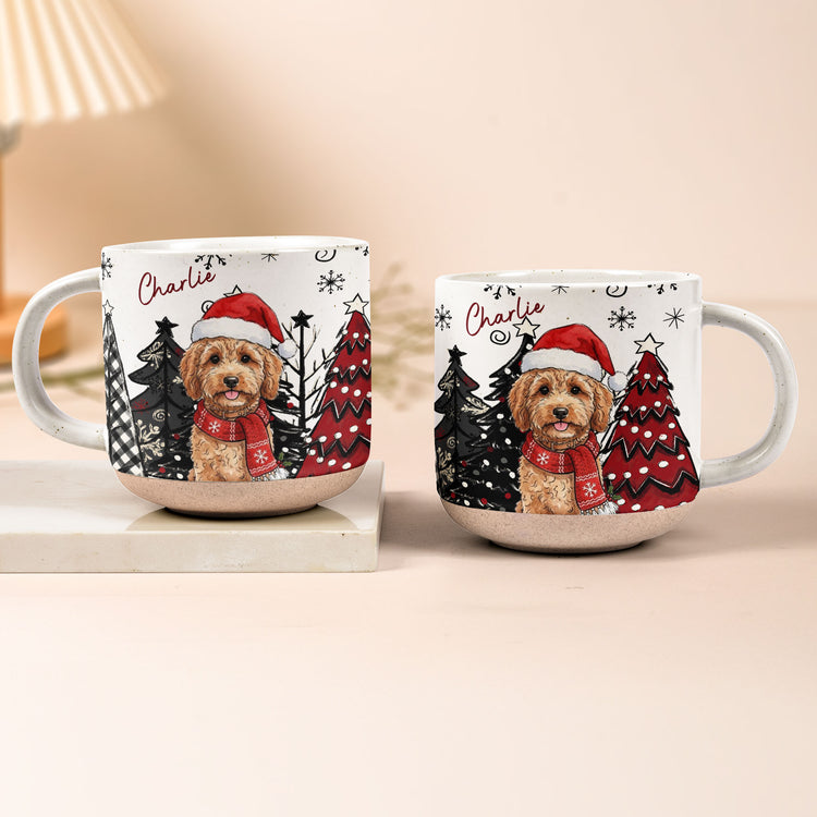 Custom Pet Portrait Watercolor Pottery Mug Christmas Gift - Personalized Mug 2