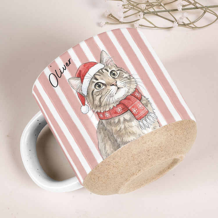 Custom Pet Portrait Watercolor Pottery Mug Christmas Gift - Personalized Mug 6