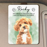 Custom Pet Watercolor Portrait Memorial Gift - Personalized Car Visor Clip 2