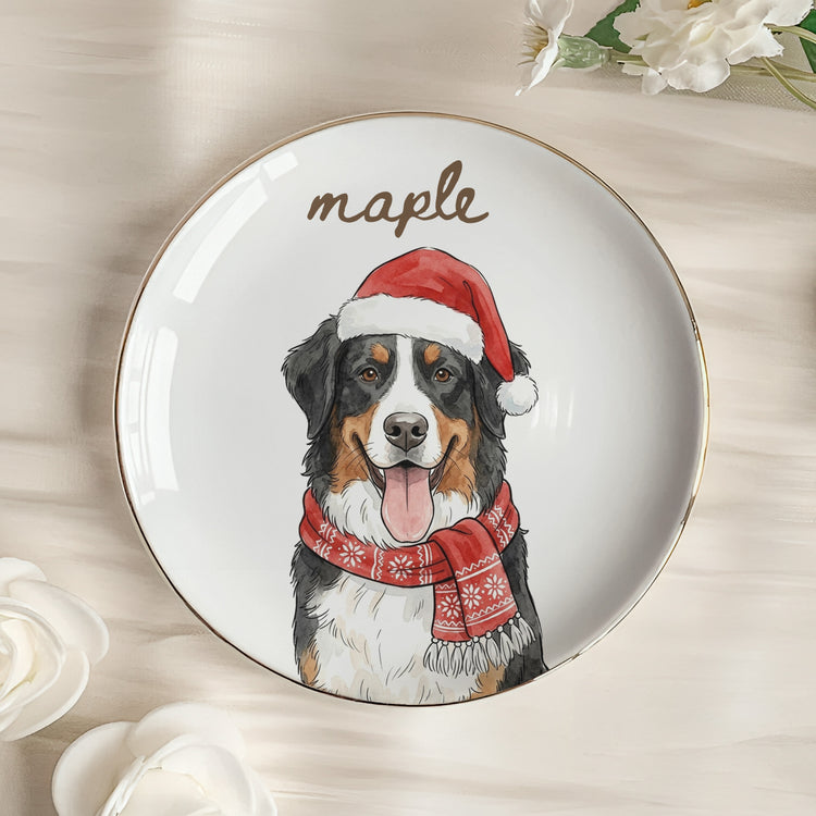 Custom Pet Watercolor Portrait Ring Dish Gift For Pet Mom - Personalized Jewelry Dish 2