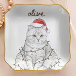 Custom Pet Watercolor Portrait Ring Dish Gift For Pet Mom - Personalized Jewelry Dish 5