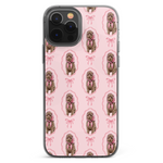 Custom Pet Watercolor With Bow Pattern - Personalized Phone Case 2