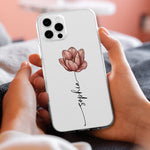 Custom Phone Case Name & Birth Flower Gift For Her - Personalized Phone Case 3