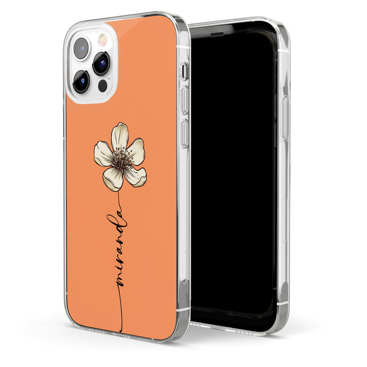 Custom Phone Case Name & Birth Flower Gift For Her - Personalized Phone Case 5