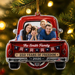Custom Photo America 250Th Gift For Mom, Dad, Family, Pet Lovers - Personalized Ornament 1