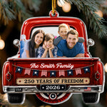 Custom Photo America 250Th Gift For Mom, Dad, Family, Pet Lovers - Personalized Ornament 2
