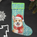 Custom Photo & Name Watercolor Style Christmas Decor - Personalized Stocking 5
