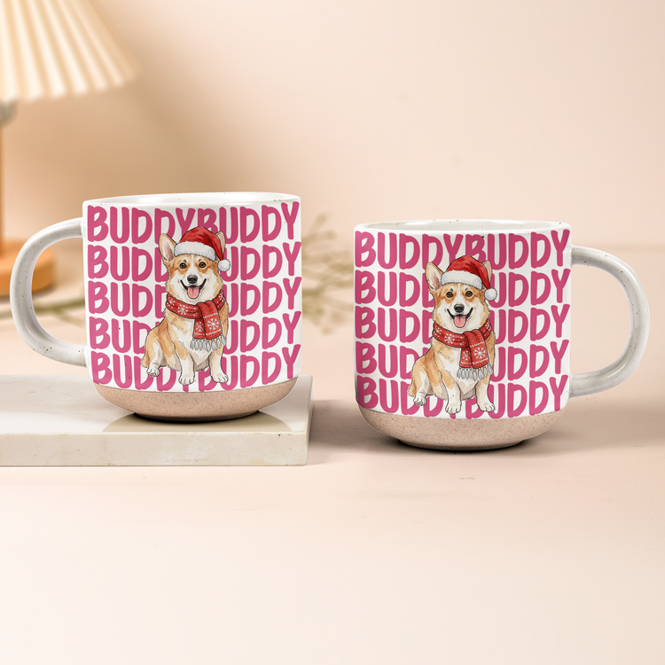 Custom Photo & Name Watercolor Style Christmas Gift For Pet Lovers - Personalized Mug 2