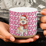 Custom Photo & Name Watercolor Style Christmas Gift For Pet Lovers - Personalized Mug 3