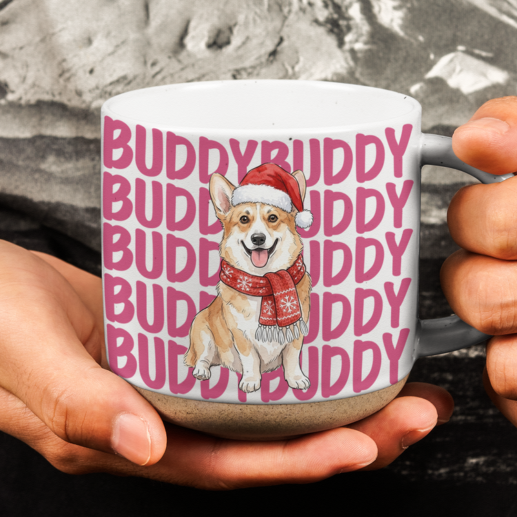 Custom Photo & Name Watercolor Style Christmas Gift For Pet Lovers - Personalized Mug 3