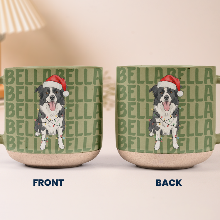 Custom Photo & Name Watercolor Style Christmas Gift For Pet Lovers - Personalized Mug 6