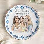 Custom Photo Best Friends Watercolor Gifts For Her, BFF, Sisters - Personalized Jewelry Dish 2
