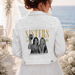 Custom Photo Besties Est Friendship Gift, Birthday Gift For Friend - Personalized Denim Jacket 4