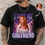 Custom Photo Bootleg Style I Love My Wife, Girlfriend - Personalized Shirt 1