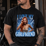 Custom Photo Bootleg Style I Love My Wife, Girlfriend - Personalized Shirt 2