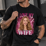 Custom Photo Bootleg Style I Love My Wife, Girlfriend - Personalized Shirt 5