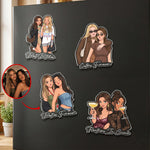 Custom Photo Cartoon AI Style Art For Besties, Friends, Sisters - Personalized Magnet 1