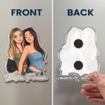 Custom Photo Cartoon AI Style Art For Besties, Friends, Sisters - Personalized Magnet 5
