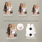 Custom Photo Cartoon AI Style Art For Besties, Friends, Sisters - Personalized Magnet 6
