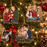 Custom Photo Cartoon Style Art Christmas Gifts For Family, Friends, Sisters, Cowokers - Personalized Ornament 1