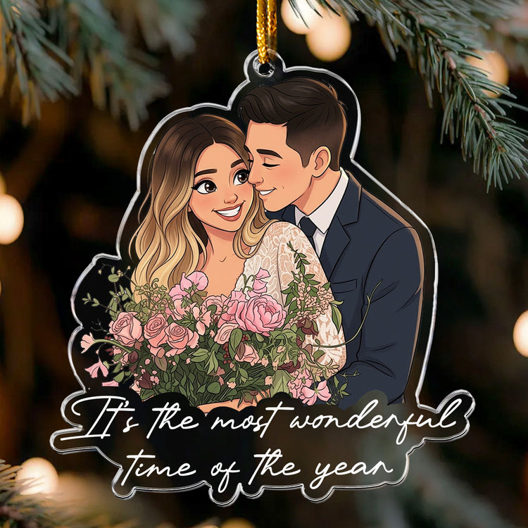 Custom Photo Cartoon Style Art Christmas Gifts For Family, Friends, Sisters, Cowokers - Personalized Ornament 2