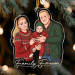 Custom Photo Cartoon Style Art Christmas Gifts For Family, Friends, Sisters, Cowokers - Personalized Ornament 3