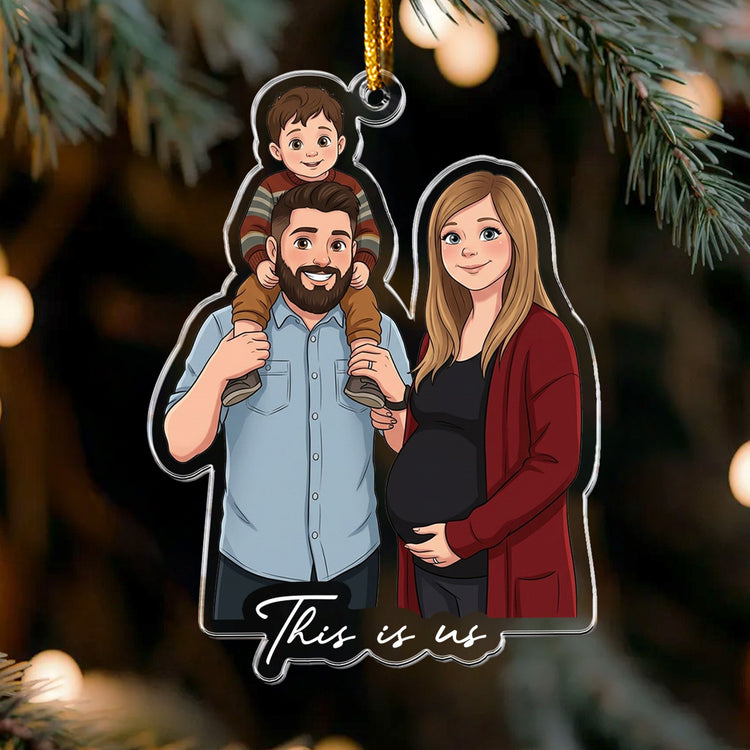 Custom Photo Cartoon Style Art Christmas Gifts For Family, Friends, Sisters, Cowokers - Personalized Ornament 4