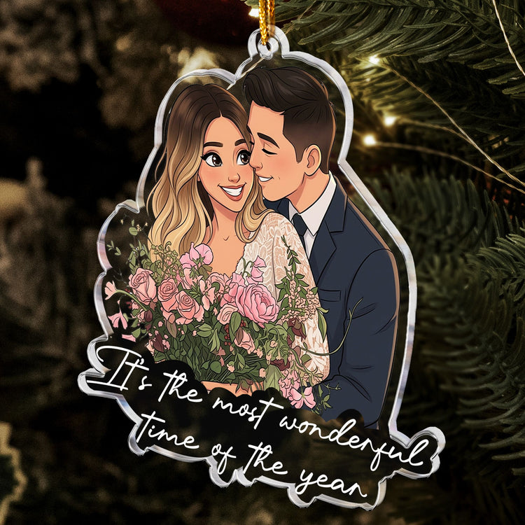 Custom Photo Cartoon Style Art Christmas Gifts For Family, Friends, Sisters, Cowokers - Personalized Ornament 8
