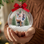Custom Photo Colleague Coworker Snow Globe Ornament, Team Appreciation Keepsake, Christmas Gift For Work Besties - Personalized Ornament 2