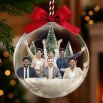Custom Photo Colleague Coworker Snow Globe Ornament, Team Appreciation Keepsake, Christmas Gift For Work Besties - Personalized Ornament 4