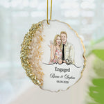 Custom Photo Engagement Gifts Wedding Anniversary Gifts For Couple - Personalized Resin Ornament 3
