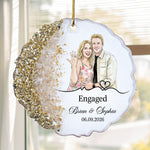 Custom Photo Engagement Gifts Wedding Anniversary Gifts For Couple - Personalized Resin Ornament 4