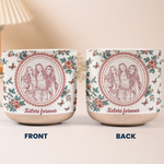Custom Photo Friends Besties Forever Sketch Line Art Pottery Mug For BFF - Personalized Mug 6
