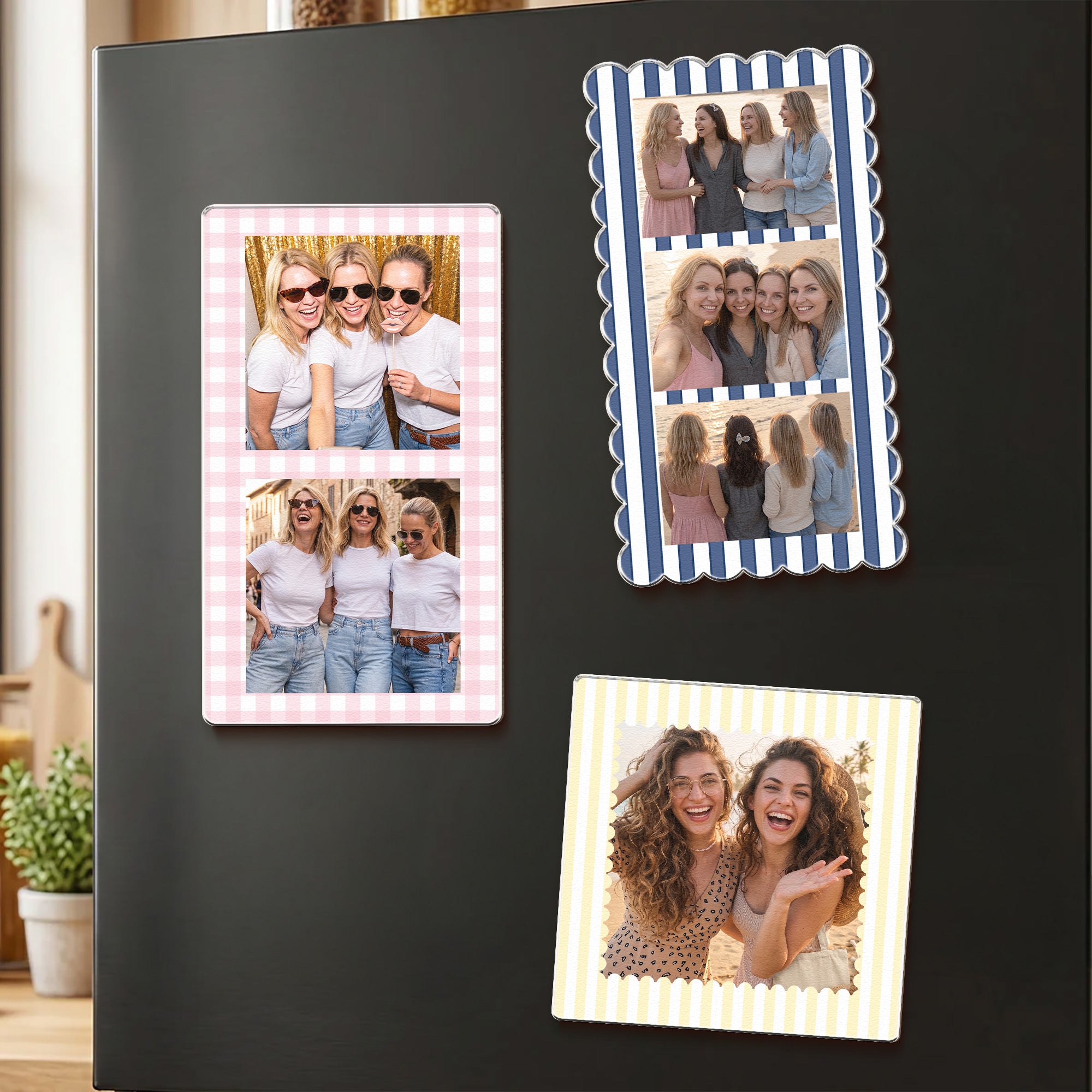 Custom Photo Friendship Gifts Thank You Gifts For BFF, Soul Sisters - Personalized Magnet 1