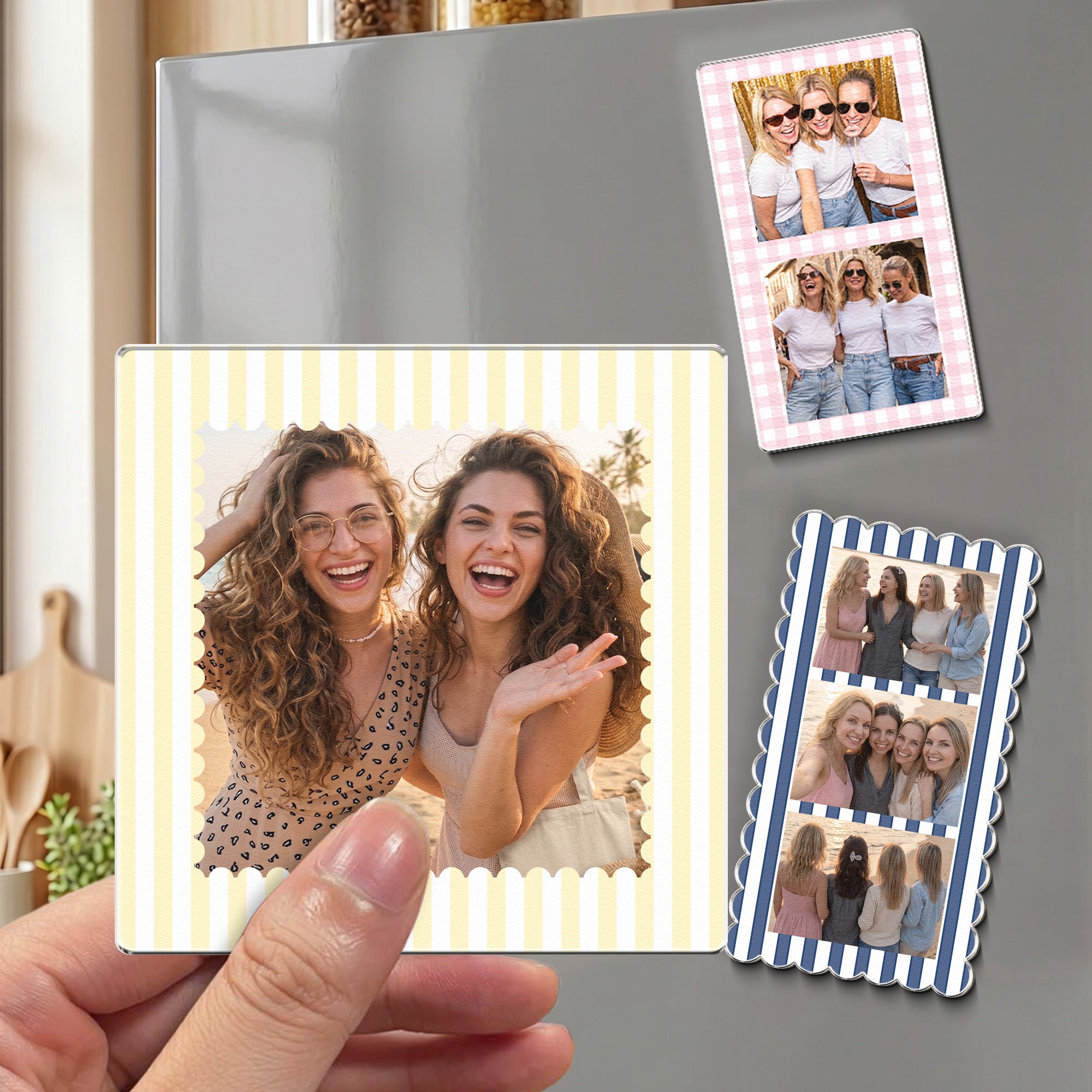 Custom Photo Friendship Gifts Thank You Gifts For BFF, Soul Sisters - Personalized Magnet 3