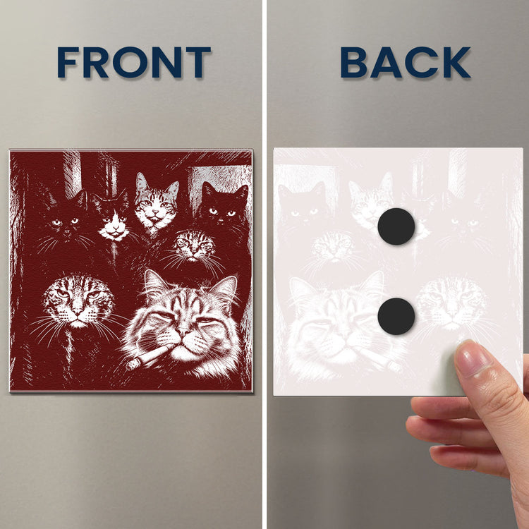 Custom Photo Funny Gangster Pet, Edgy Pet Meme Decor - Personalized Magnet 5