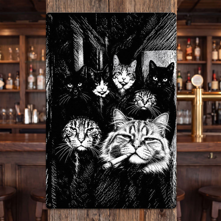 Custom Photo Funny Gangster Pet, Edgy Pet Meme Decor - Personalized Metal Sign 2