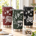 Custom Photo Funny Gangster Pet, Edgy Pet Meme Drinkware - Personalized Tumbler 1