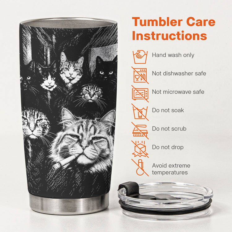 Custom Photo Funny Gangster Pet, Edgy Pet Meme Drinkware - Personalized Tumbler 5