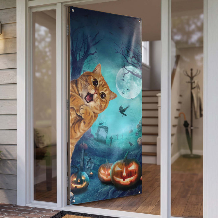 Custom Photo Funny Scream Door Decor - Personalized Door Cover 3