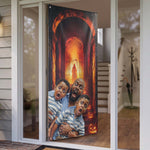 Custom Photo Funny Scream Door Decor - Personalized Door Cover 4