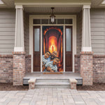 Custom Photo Funny Scream Door Decor - Personalized Door Cover 6