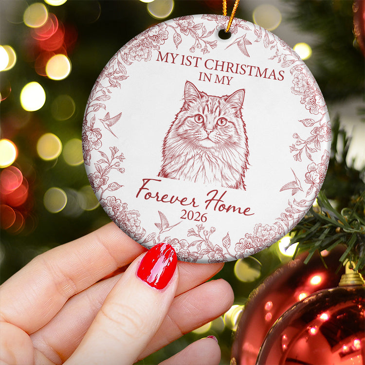 Custom Photo Gift For New Pet Parents Ornament, First Christmas In My Forever Home - Personalized Ornament 3